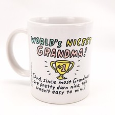 Vintage Shoebox World's Nicest Grandma Coffee Mug- 3.75