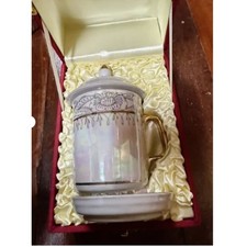 Vintage Collectible Thai Benjarong Porcelain Tea Cup Set Floral Hand Painted.  picture