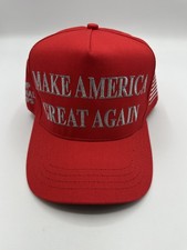 Authentic Rare Make America Great Again Trump National Champs Red Trucker Hat picture