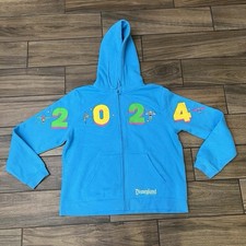 Disneyland Resort 2024 Full Zip Hoodie XL Blue Disney Parks Sweatshirt picture