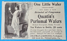Antique 1898 Magazine Ad QUENTIN’S Perfumed Wafers Bath Fragrance Philadelphia picture