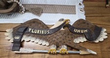 Vintage Hand Carved Wooden E Pluribus Unum Eagle 30