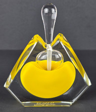 VTG Michael Nourot Denali Sommerso Prism Yellow Studio Art Glass Perfume Bottle picture
