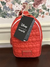 Loungefly Disney Minnie Mouse Red Mini Backpack Bag 2026 NWT picture
