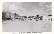 Postcard Main Street Onawa Iowa c 1920 picture