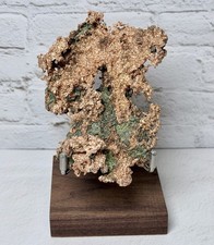 Lake Superior Native Copper, Sculptural Openwork Green Matrix, Michigan Copper picture