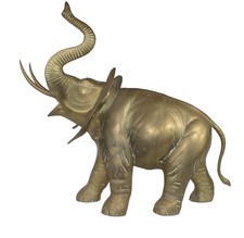 brass elephant Extra-large figurine vintage midcentury statemen piece 22lbs picture