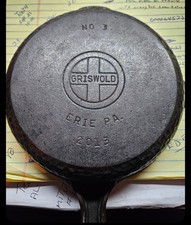 Griswold #3 Hammered Hinged  Cast Iron Skillet Very Rare picture