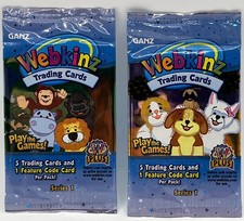 2 Packs WEBKINZ Series 1 Trading Cards Sealed Unused Code in Each Pack picture