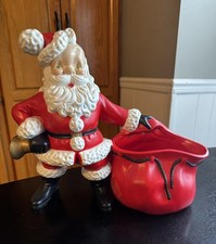 VTG Large 1971 Atlantic Mold Christmas Santa With Sack Candy/Planter 12