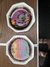 Laurel Burch Friendly Felines Cat Plates Set of 2 picture