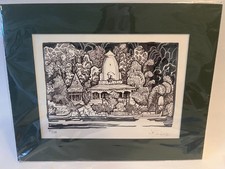 Joe Rohde Signed Disney Animal Kingdom Kali River Rapids Concept Print LE 92/100 picture