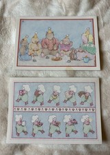 Vintage Michel & Co Lot of 2 Unused Cards New Happy Birthday Celebration Whimsy picture