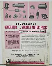1951 Studebaker Parts Bulletin Indep Garages Generator & Starter Motor Original picture