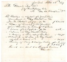 1879 Handwritten Timber Shipment Invoice New York to Sag Harbor signed G Conklin picture
