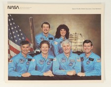 NASA Space Shuttle Discovery 41-D STS-41D Crew Color Photo Judith Resnik 8x10 picture
