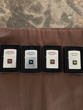 VINTAGE 2007 Zippo Camel Signature Blends Lighter Set of 4 - NEW Unfired Mint Bo picture