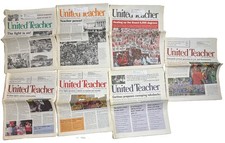 Vintage Lot of 7 United Teacher Newspapers (2000–2005) picture