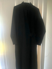 Black Orthodox Cassock Clergy Robe with Embroidered Trim Details (M-L Men's) picture