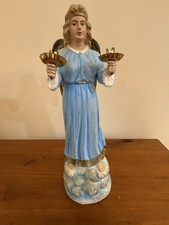 VTG Marilon Angel On Cloud Candle Cups Paper Mache Germany Christmas Rare picture