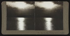 Illinois River Sunset Stereograph 1903 Moonlight Scene on the Illinois picture