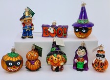 Old World Christmas Halloween Lot of 8 Ornaments picture