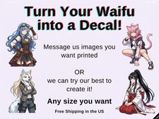 Custom Waifu Weatherproof Anime Sticker 6