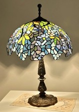 Edward Miller 23” Table Lamp With Tiffany Style Wisteria Shade picture