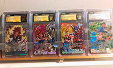 CGC Pristine 10 DBS Fusion World Gogeta JP Promo Lot 4 Dual Evo. & Bonus Cards  picture