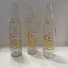 3 Vintage A & W Root Beer Glass ACL Pop Bottles 16 oz & 10 oz picture