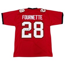 Leonard Fournette Autographed Tampa Bay (Red #28) Custom Stitched Jersey - JSA picture