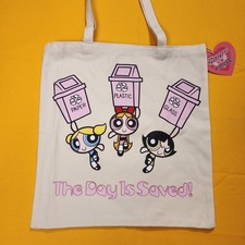 Cakeworthy The Powerpuff Girls Recycle Canvas Tote Bag NEW picture