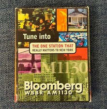 SEALED NOS Vintage BLOOMBERG WBBR AM 1130 promo single station transistor radio picture