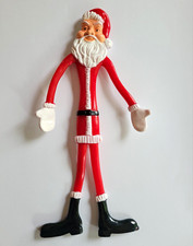 Vintage 1970's Bendy Toy Santa Claus Christmas  8.5” picture