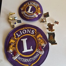 LOT 11 Lions Club International Patch Purple Gold, Rose parade pin, Plus more picture