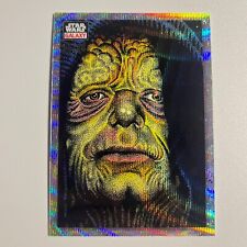 2023 Topps Chrome Star Wars Galaxy #10 THE EMPEROR UP CLOSE Wave /99 picture