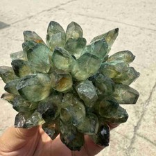 New Find green Phantom Quartz Crystal Cluster Mineral Specimen Healing 300g+ 1pc picture