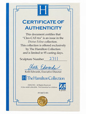 The Hamilton Collection Divine Feline Cleo-CAT-tra COA Signed Limited Edition picture