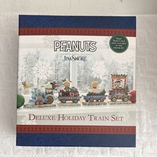 Peanuts Jim Shore Deluxe Holiday Train Set NIB 6002332 Enesco Snoopy with Sally picture