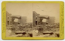 Ruins from Bedford St. Johnstown PA Flood Disaster  Vintage Stereoview Photo  picture