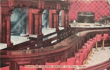 Postcard 1940s Las Vegas Nevada Golden Nugget Saloon interior occupation 24-6268 picture