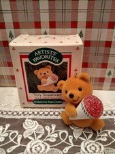 HALLMARK VERY STRAWBEARY 1988 CHRISTMAS KEEPSAKE ORNAMENTS STRAWBERRY BEAR picture