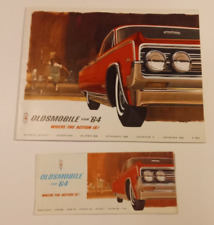 Original 1964 Oldsmobile full line booklets 32pgs and slim 15pgs set  picture