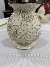 2005  Lenox Summer Enchantment  vase 24K Gold Trim Very Rare Butterfly picture