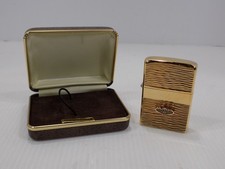 1980 Zippo AMF 10 Year Employee Service Award 10K Gold Emblem Unfired Case picture