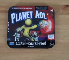 Vintage 2004 Planet AOL CD ROM AOL 1175 Hours, 10 Games Free, Unused, Metal Case picture