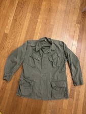 Vintage Vietnam Jungle Jacket Medium Reg OG 107 Coat Ripstop Poplin 1969 Slant picture
