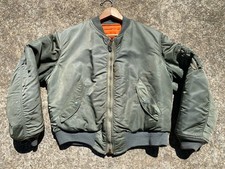 Vintage Vietnam 1972 US Military MA-1 Flight Jacket Alpha Industries Scovill Md picture