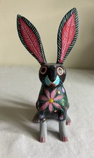 Oaxacan Wood Carved Hand Made Jack Rabbit Bunny Alebrije Mexican Folk Art 5