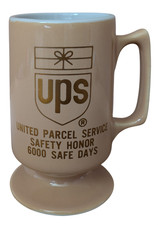 UPS United Parcel Service Safety Honor 6000 Safe Days Buntingware Pedestal Mug picture